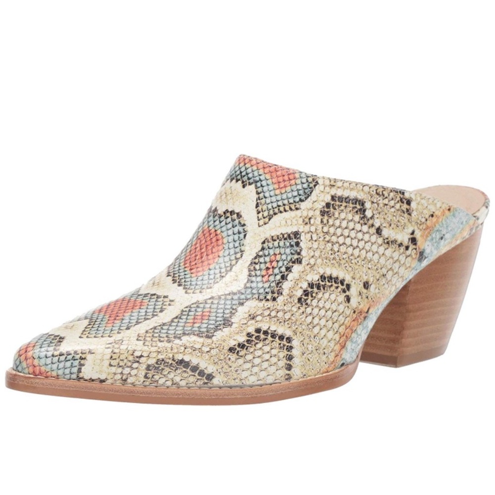Matisse Cammy Snakeskin Mules